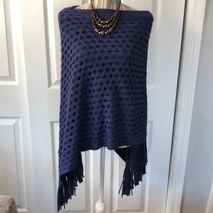 Navy Poncho